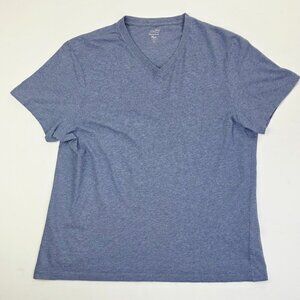 J. Crew Size Large Mens Broken In V Neck Bluish Gray Short Sleeve Cotton Tee